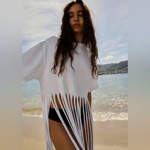 Cotton Fringe Shirt